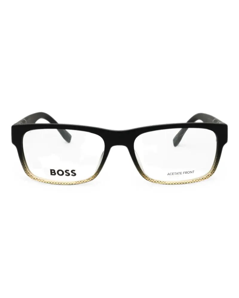 HUGO BOSS rectangle-frame glasses - Schwarz Schwarz