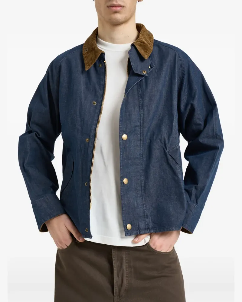 Barbour Jeansjacke mit Cordkragen - Blau Blau