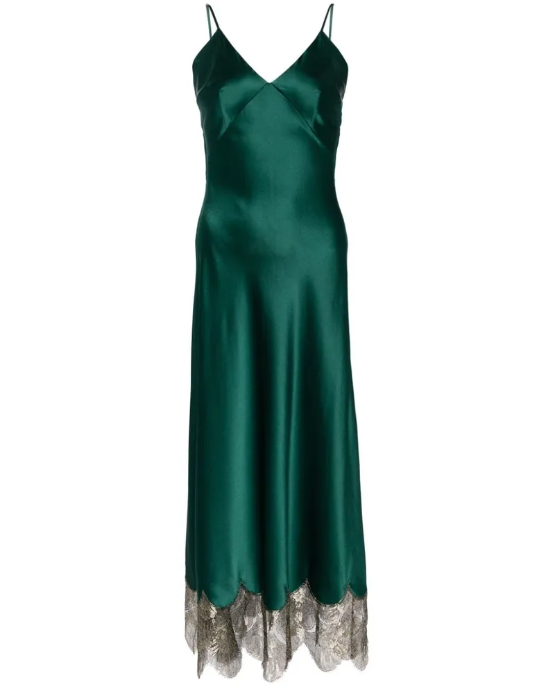 Gilda & Pearl Maxikleid mit V-Ausschnitt - Grün Grün