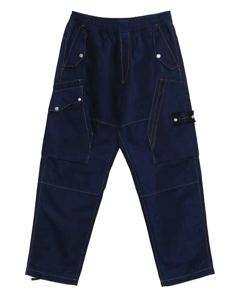 Stone Island Hose mit Klappentasche - Blau Blau