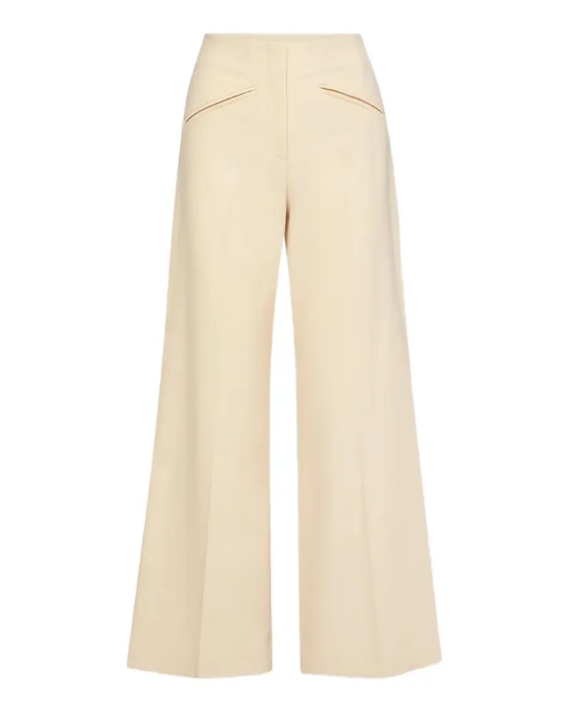 Veronica Beard Cassidee high-waisted wide-leg trousers - Nude Nude