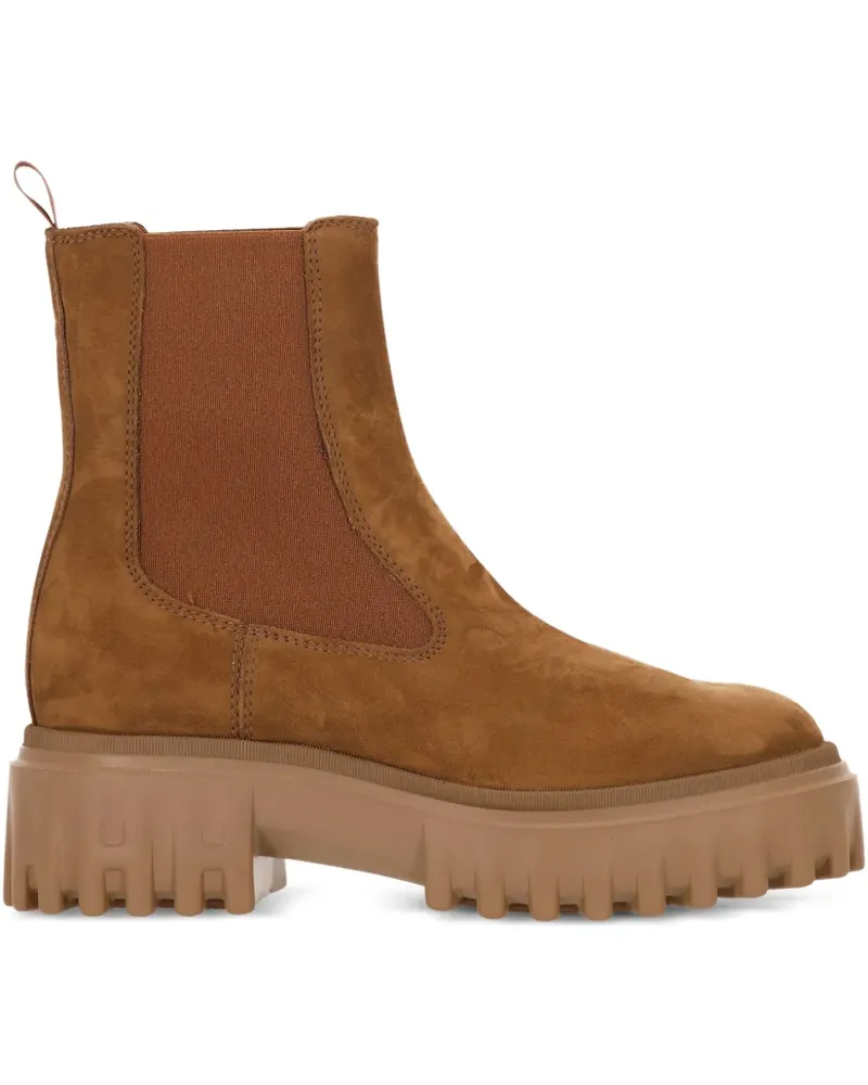 Hogan Plateau-Stiefel mit Stretcheinsätzen - Braun Braun