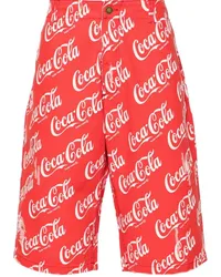 ERL Shorts mit Coca-Cola-Print Rot