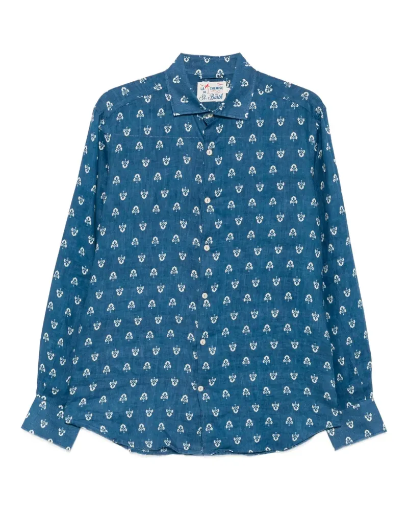 MC2 Saint Barth floral-print buttoned shirt - Blau Blau
