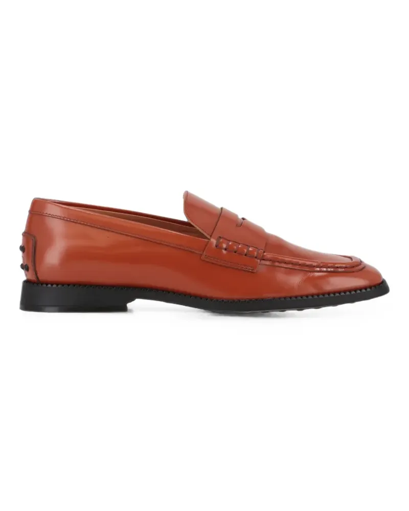 TOD'S Gommino-detail leather loafers - Braun Braun