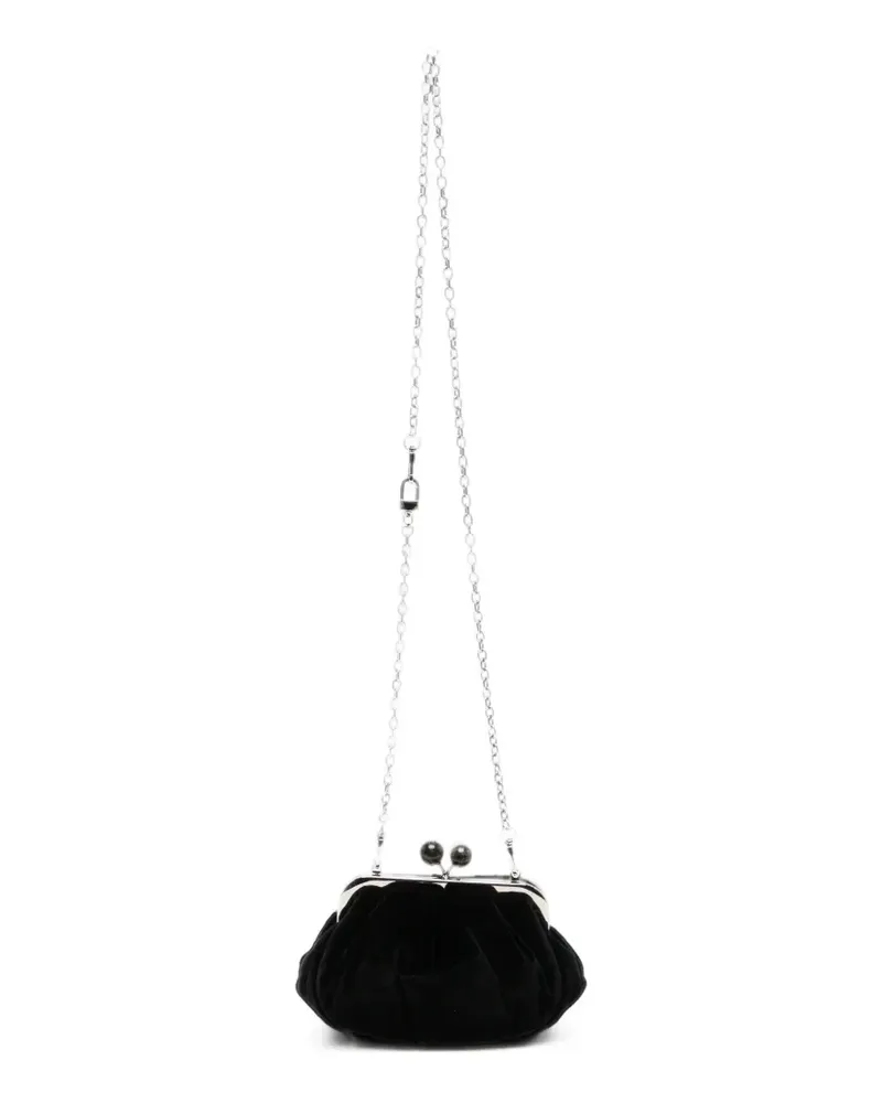 Max Mara Giochi velvet clutch bag - Schwarz Schwarz