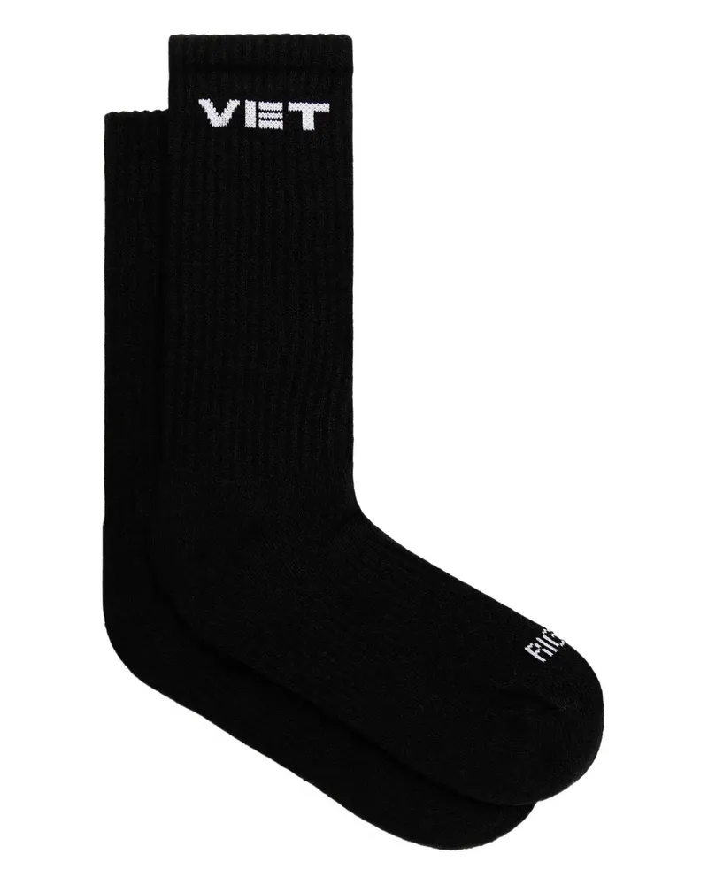 VETEMENTS logo-detail socks - Schwarz Schwarz