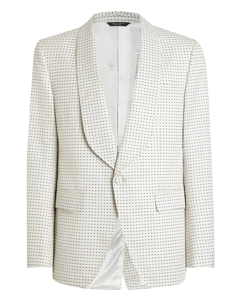 Dolce & Gabbana jacquard dotted blazer - Nude Nude