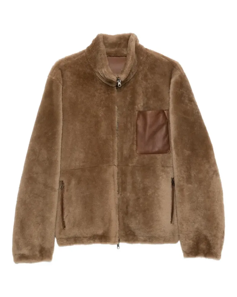 Salvatore Santoro Wendbare Lederjacke - Braun Braun