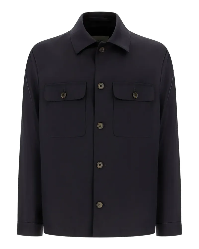 Corneliani Hemdjacke mit Knopfleiste - Blau Blau