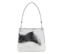 Otto metallic leather tote bag - Silber