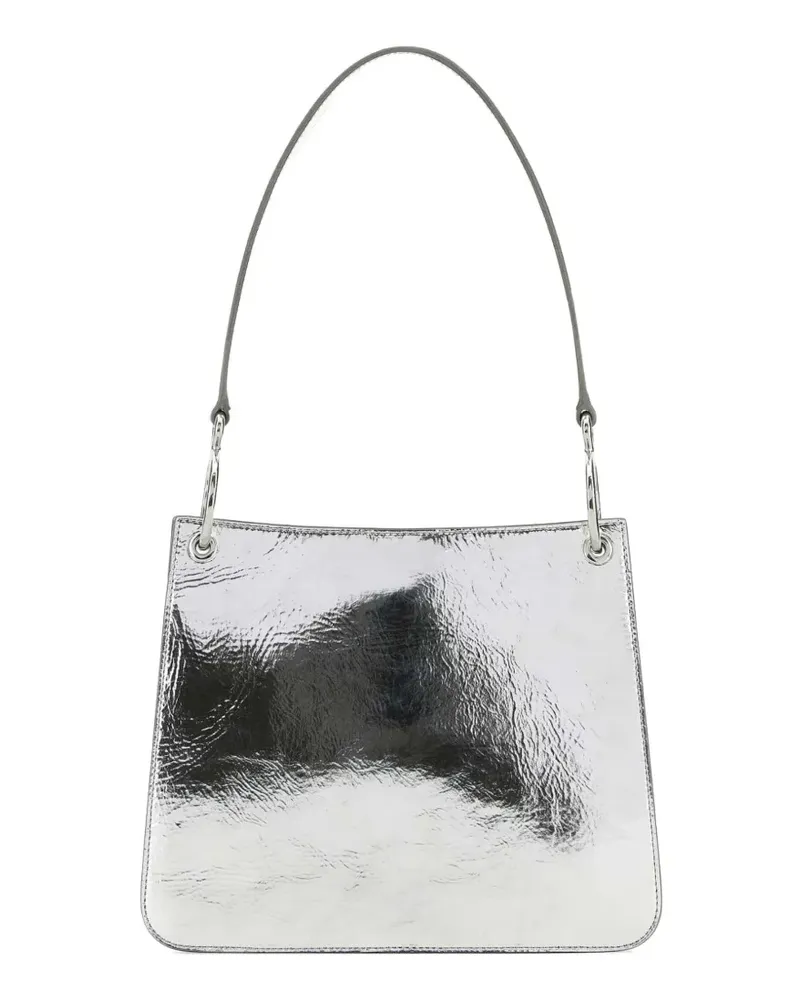 Jil Sander Otto metallic leather tote bag - Silber Silber