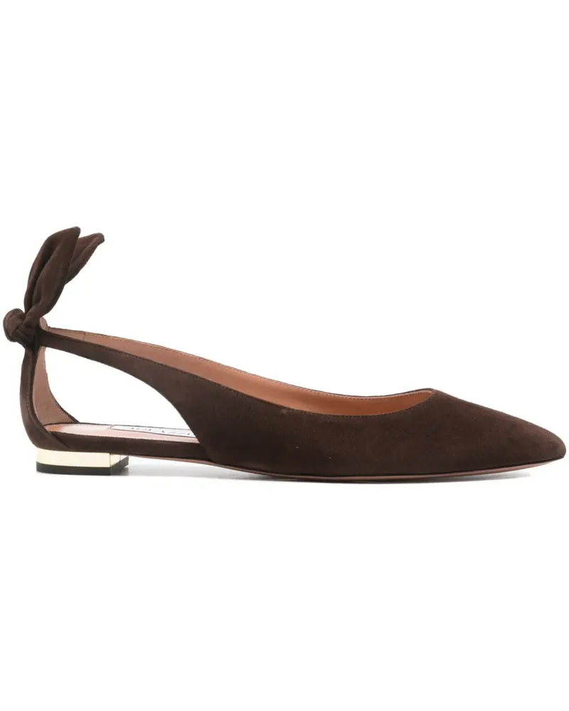 Aquazzura bow slingback ballet flats - Braun Braun
