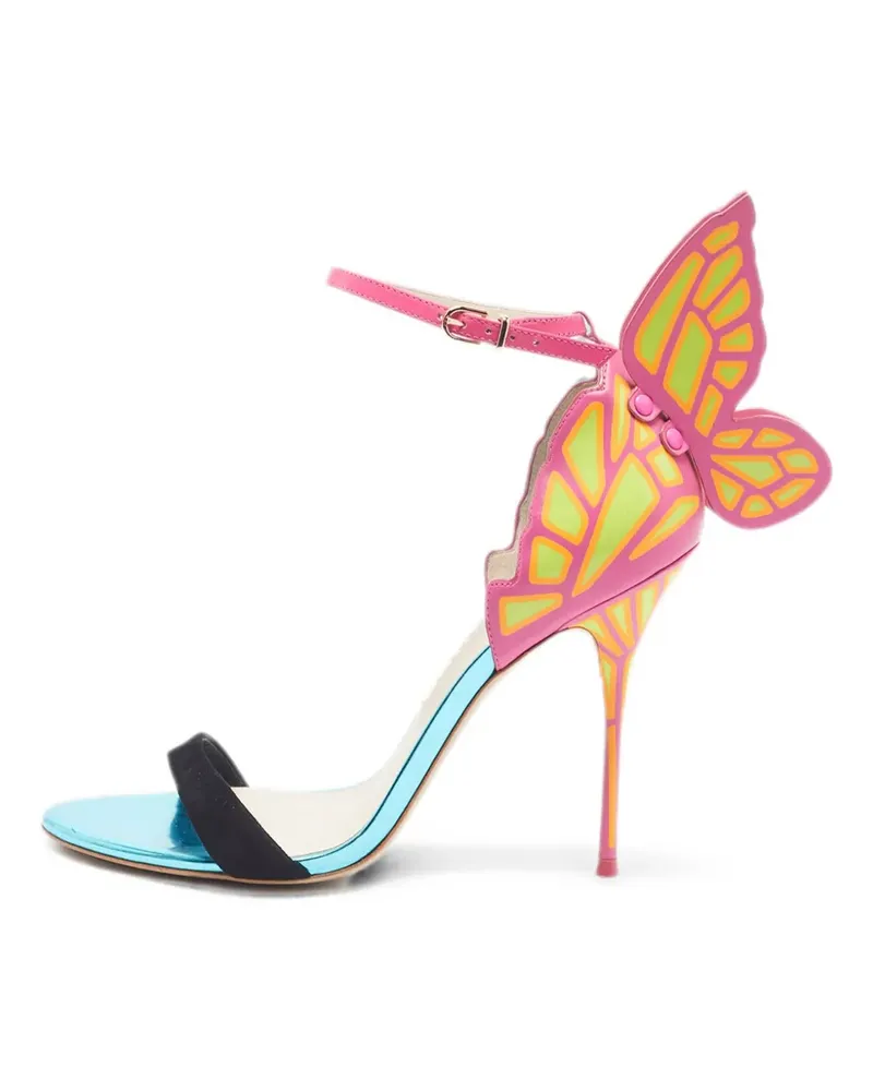 Sophia Webster Evangeline leather heeled sandals - Rosa Rosa