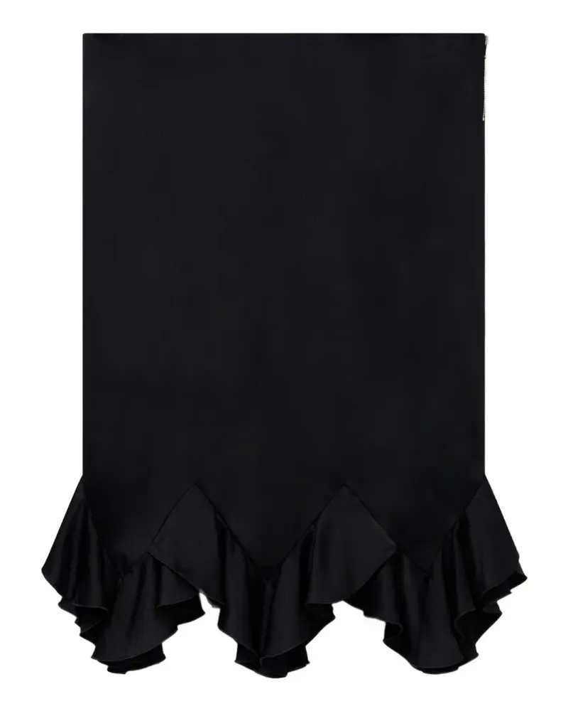 Stella McCartney Midirock mit Rüschen - Schwarz Schwarz
