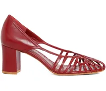 Cut-Out-Schuhe mit Blockabsatz - Rot
