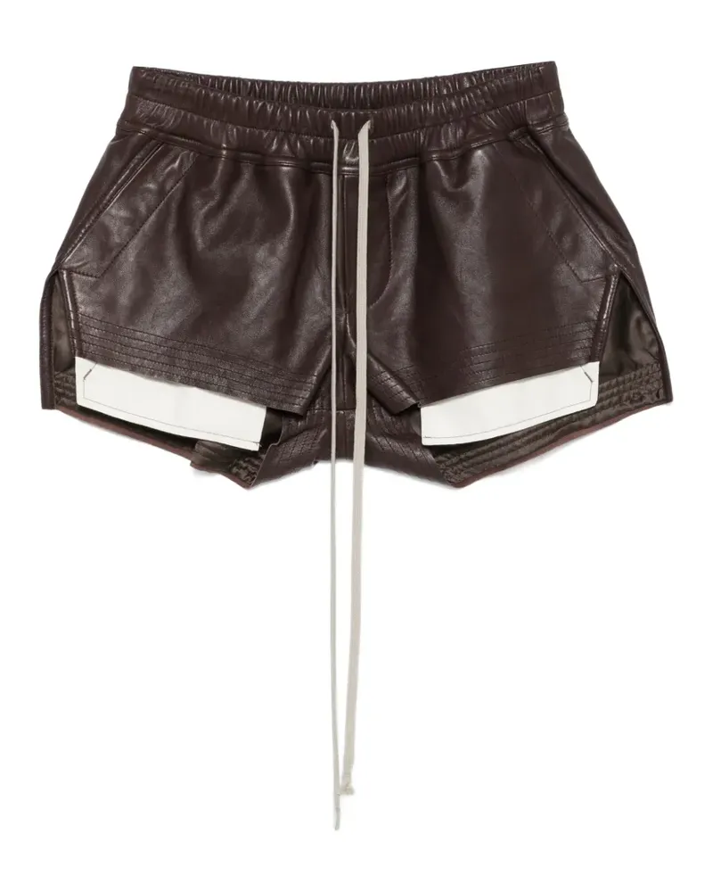 Rick Owens Fog Boxers Shorts mit Kordelzug - Braun Braun