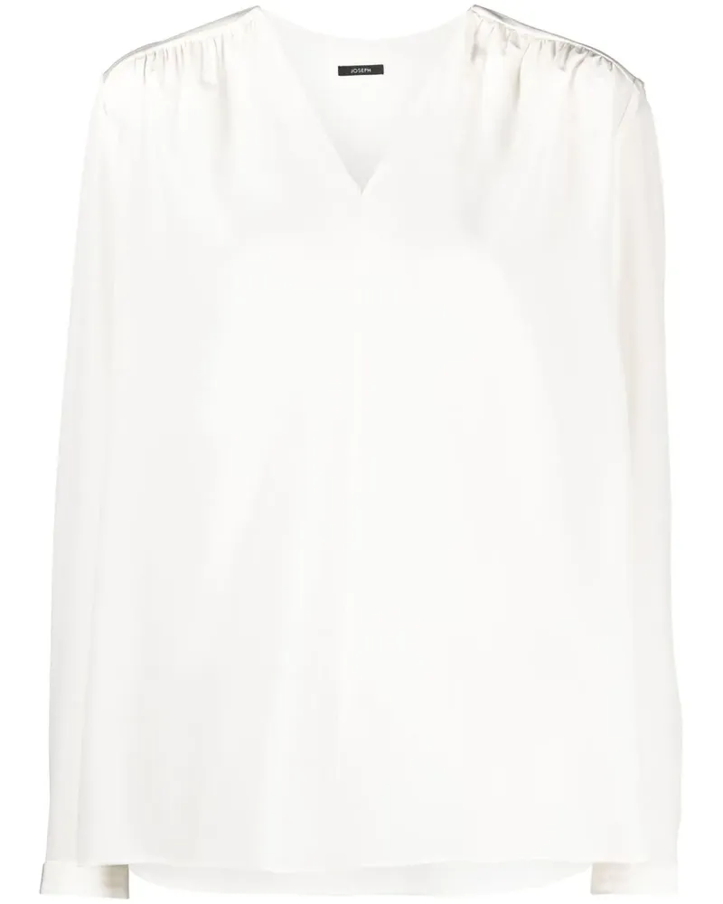 Joseph Seidenbluse mit V-Ausschnitt - Nude Nude