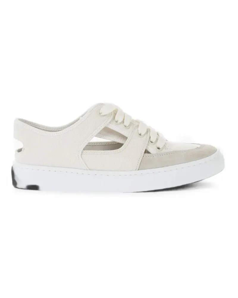 Fabiana Filippi cut-out low-top sneakers - Weiß Weiß