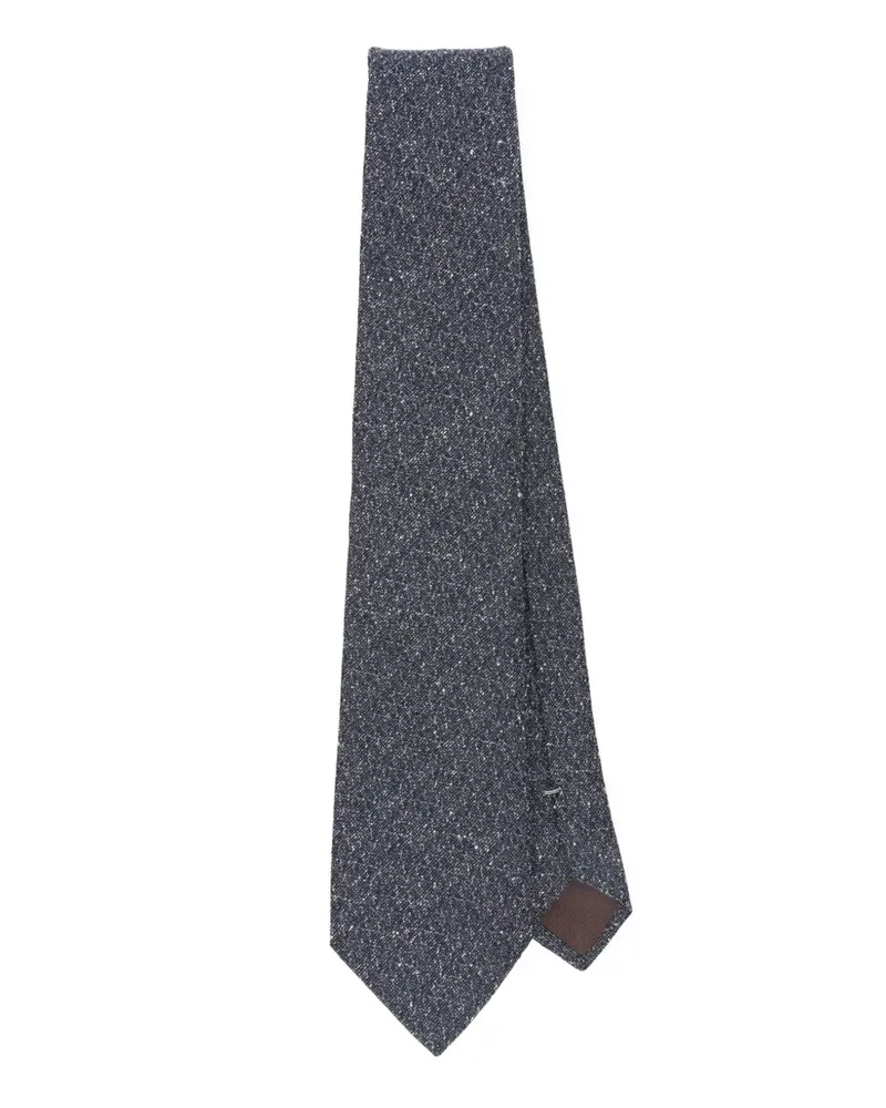 Canali Melierte Krawatte - Blau Blau
