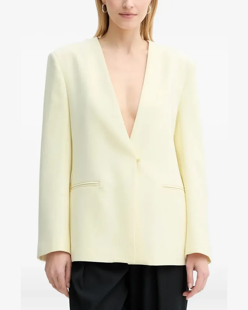 Isabelle Blanche Jacke mit V-Ausschnitt - Gelb Gelb