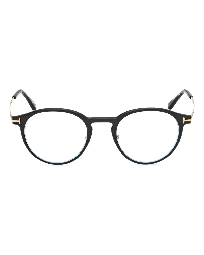 Tom Ford Brille mit rundem Gestell - Schwarz Schwarz
