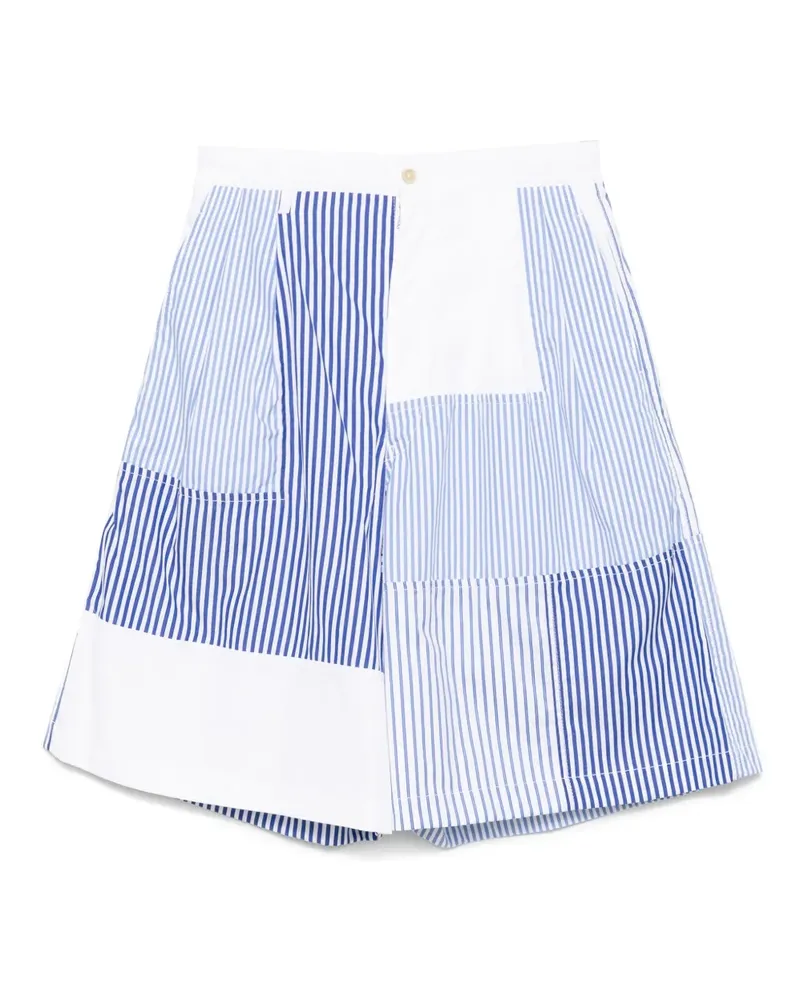 Comme des Garçons Shorts mit gestreiftem Einsatz - Weiß Weiß