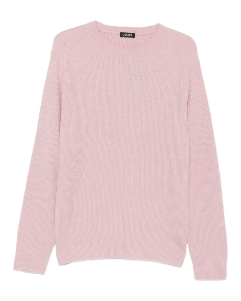 CENERE GB ribbed-knit raglan-sleeve sweater - Rosa Rosa