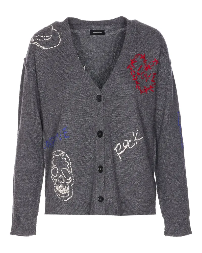 Zadig & Voltaire Mirkaz V-neck cashmere cardigan - Grau Grau