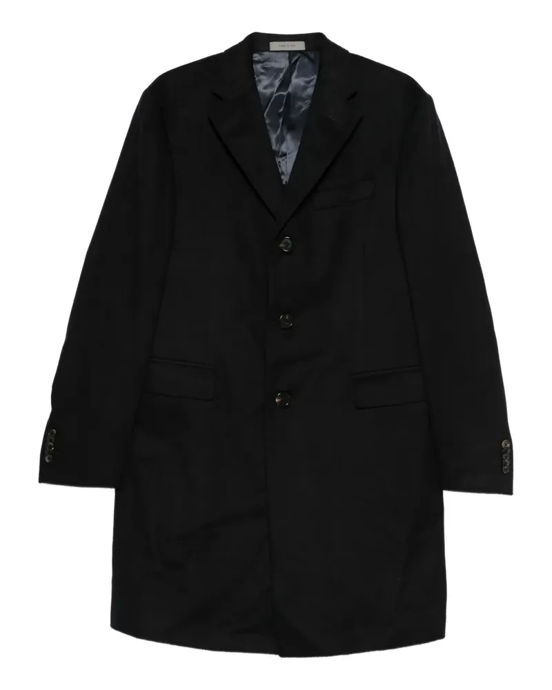 Corneliani Einreihiger Mantel - Schwarz Schwarz