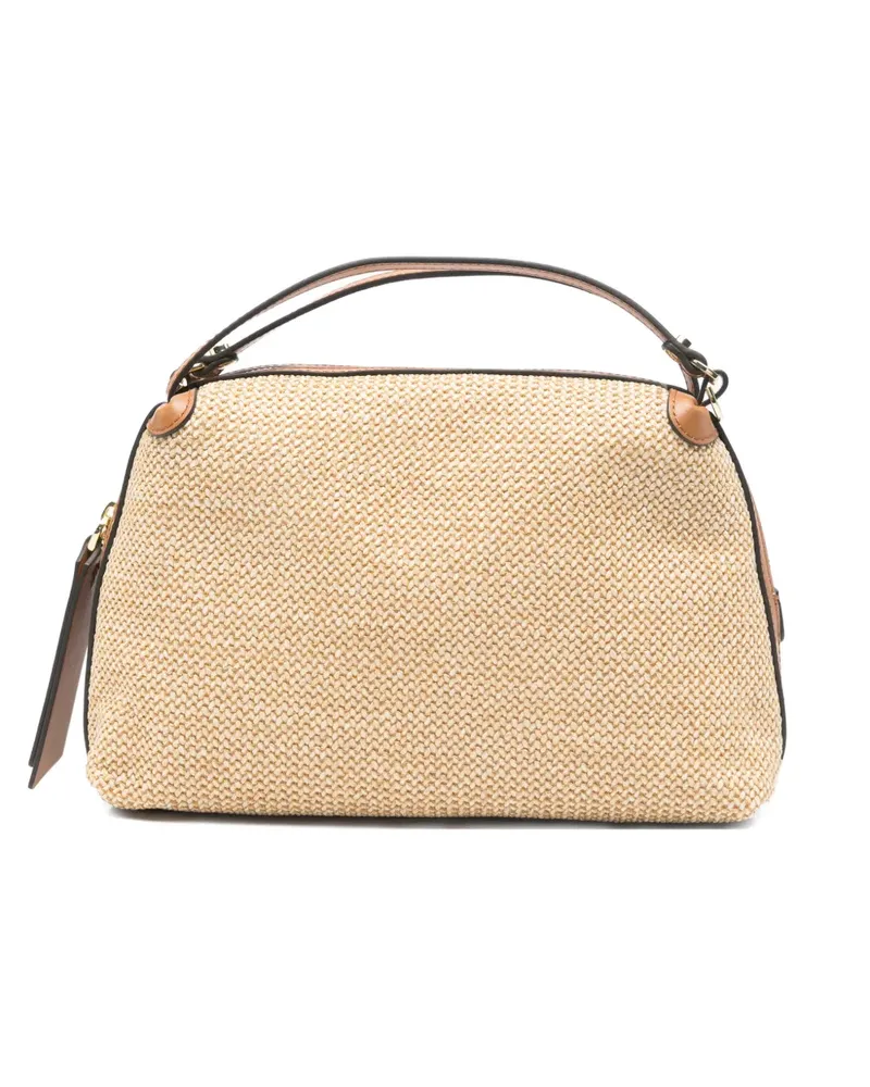 Gianni Chiarini Alifa woven-effect tote bag - Nude Nude