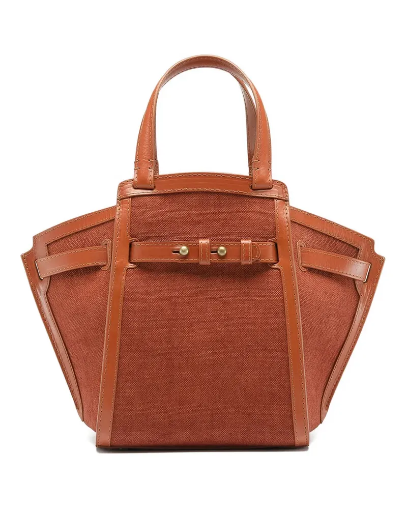 Officine Creative Italia Saddle Satteltasche mit Lederbesatz - Orange Orange