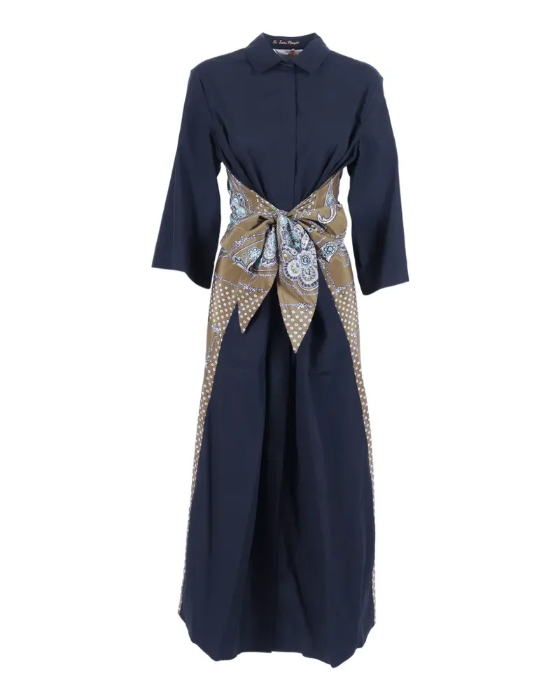 LE3 Sarte Pettegole paisley-print self-tie dress - Blau Blau