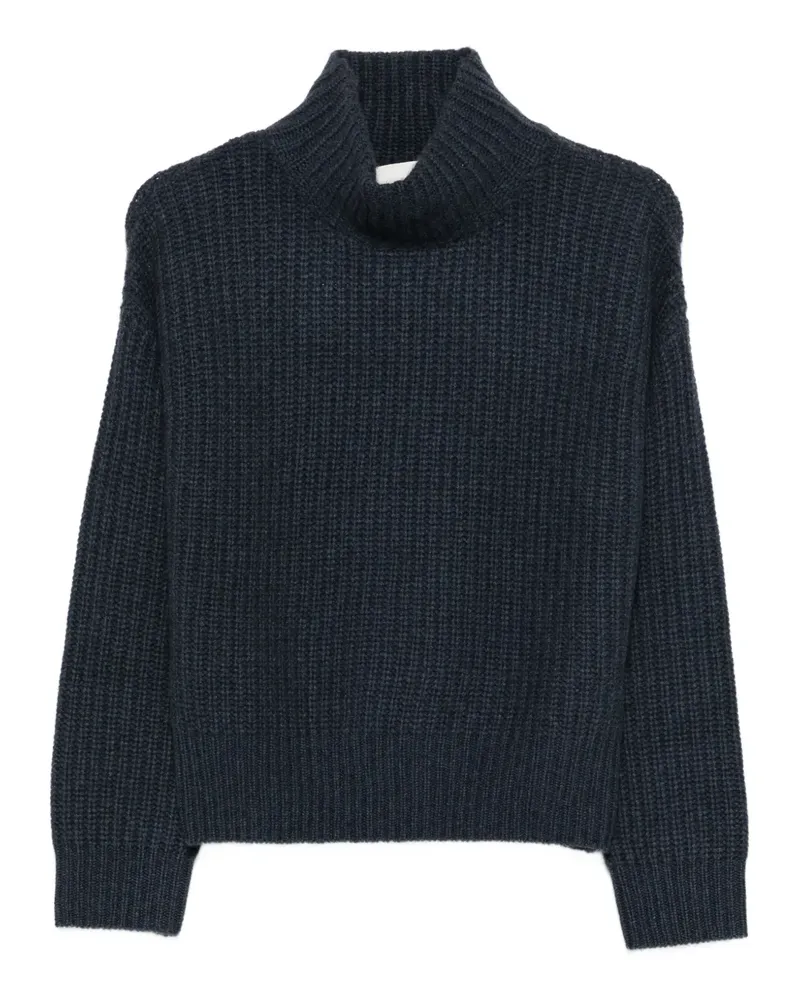 Lisa Yang Gerippter Rollkragenpullover - Blau Blau