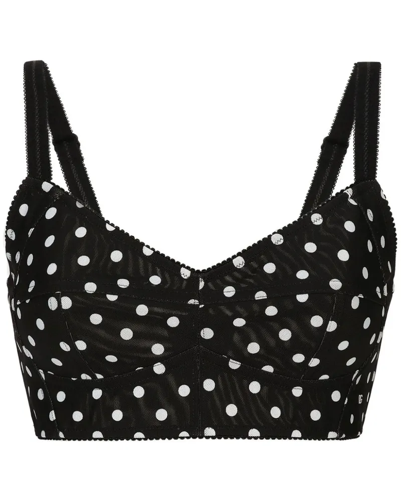 Dolce & Gabbana Corsage mit Polka Dots - Schwarz Schwarz