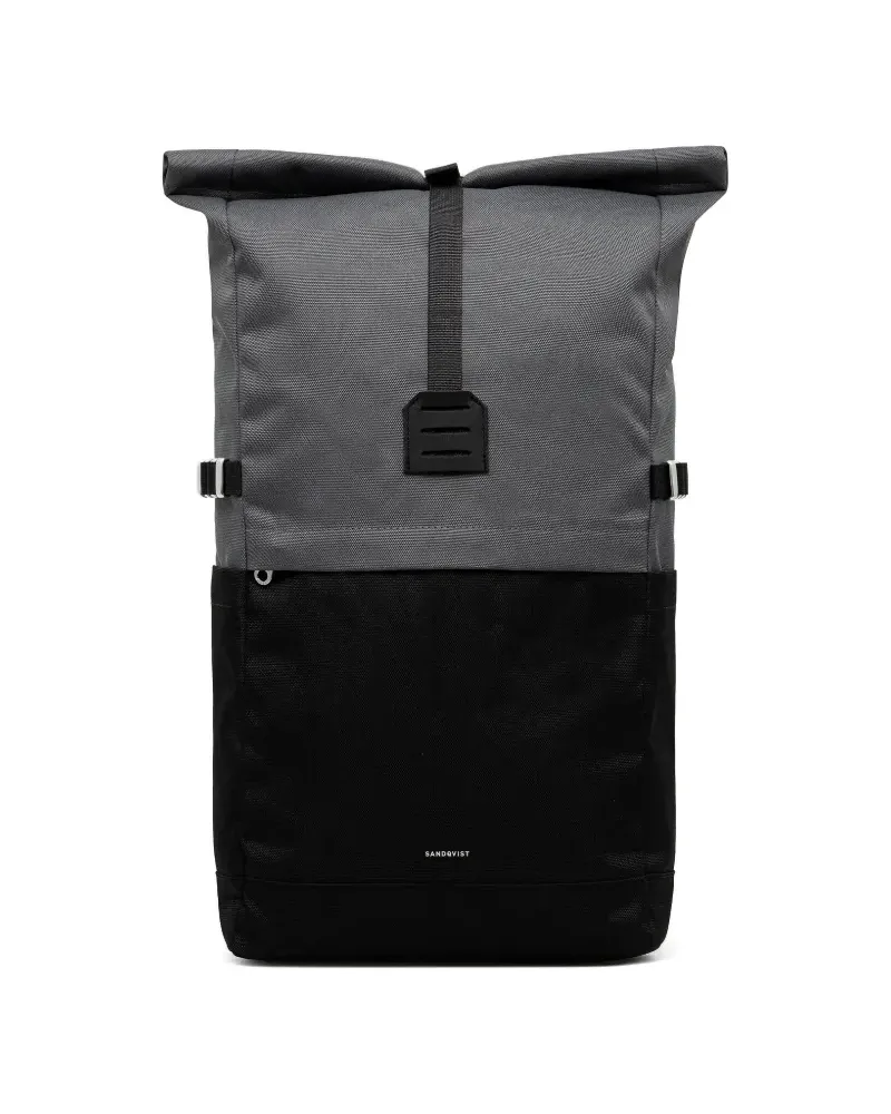Sandqvist Icon Rolltop Rucksack - Schwarz Schwarz