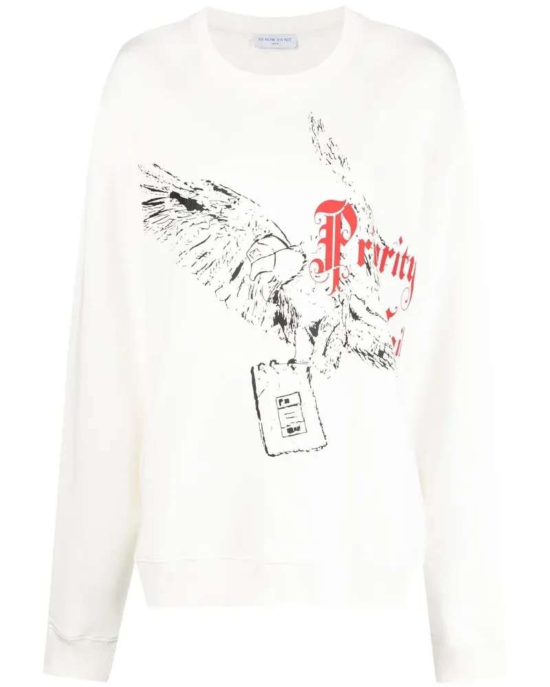 IH NOM UH NIT Sweatshirt mit grafischem Print - Weiß Weiß