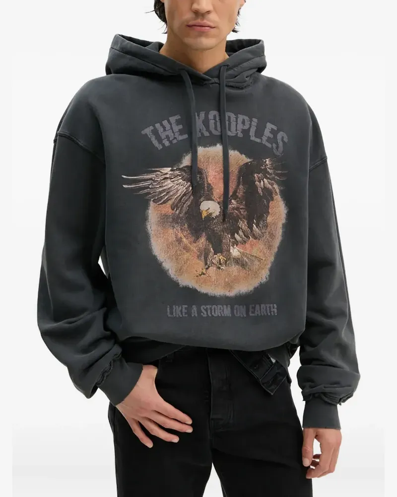 The Kooples eagle-graphic hoodie - Grau Grau