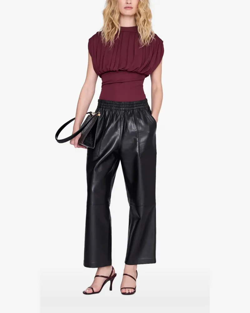 Anine Bing Fran top - burgundy - Rot Rot