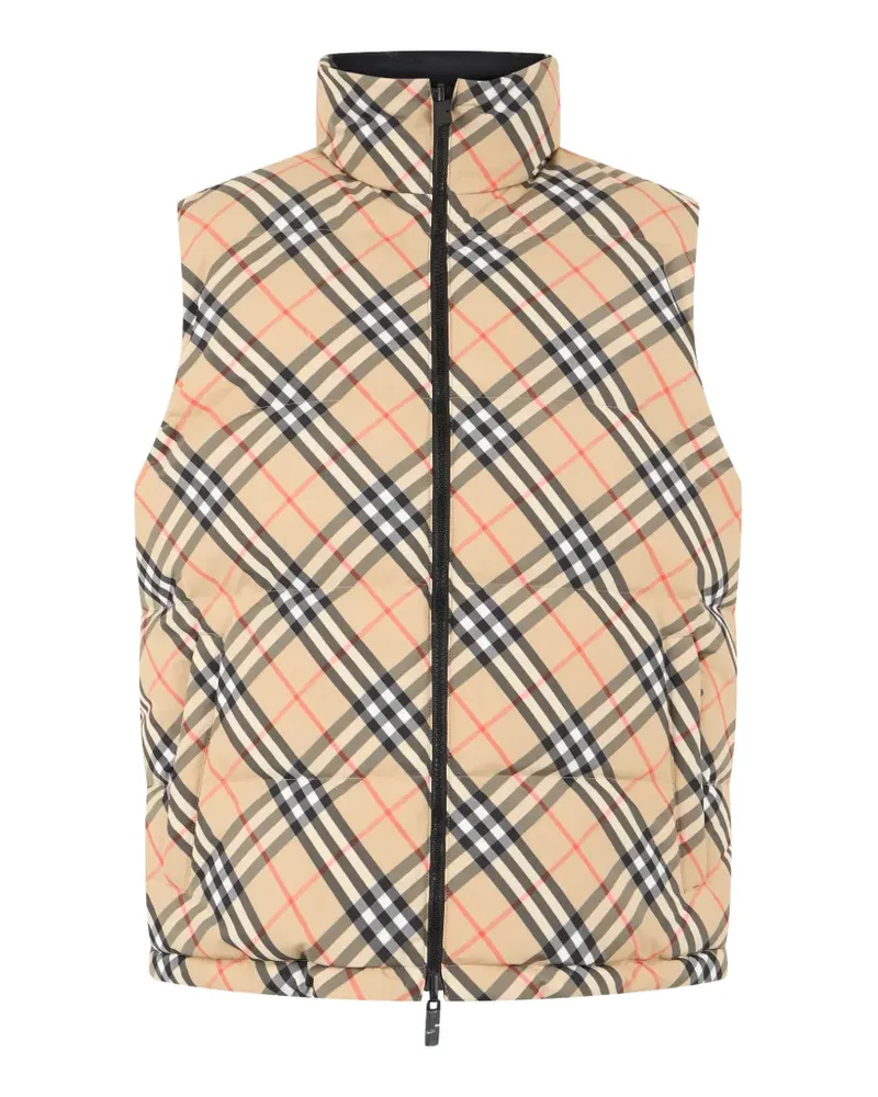 Burberry Wendbare Steppweste mit Check - Nude Nude