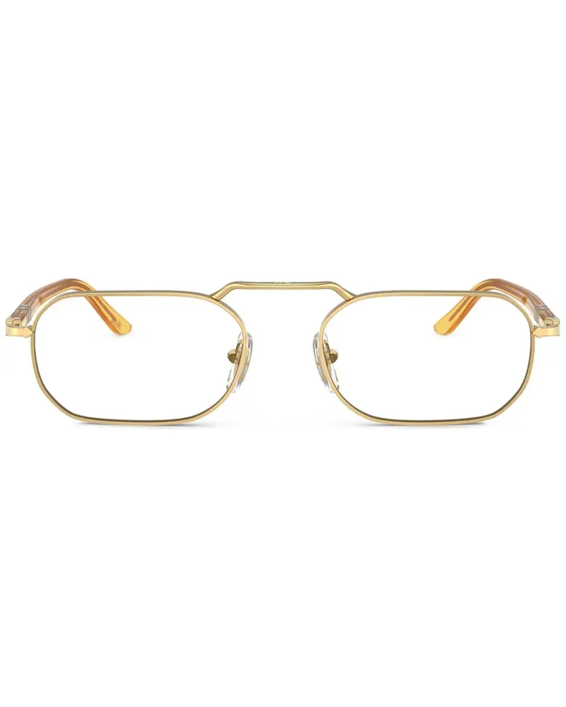 Persol Brille mit ovalem Gestell - Gold Gold
