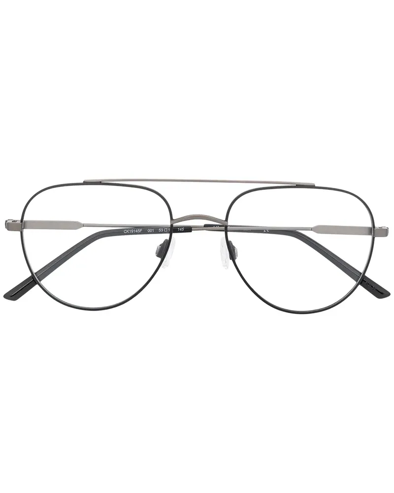 Calvin Klein Pilotenbrille mit mattem Finish - Schwarz Schwarz