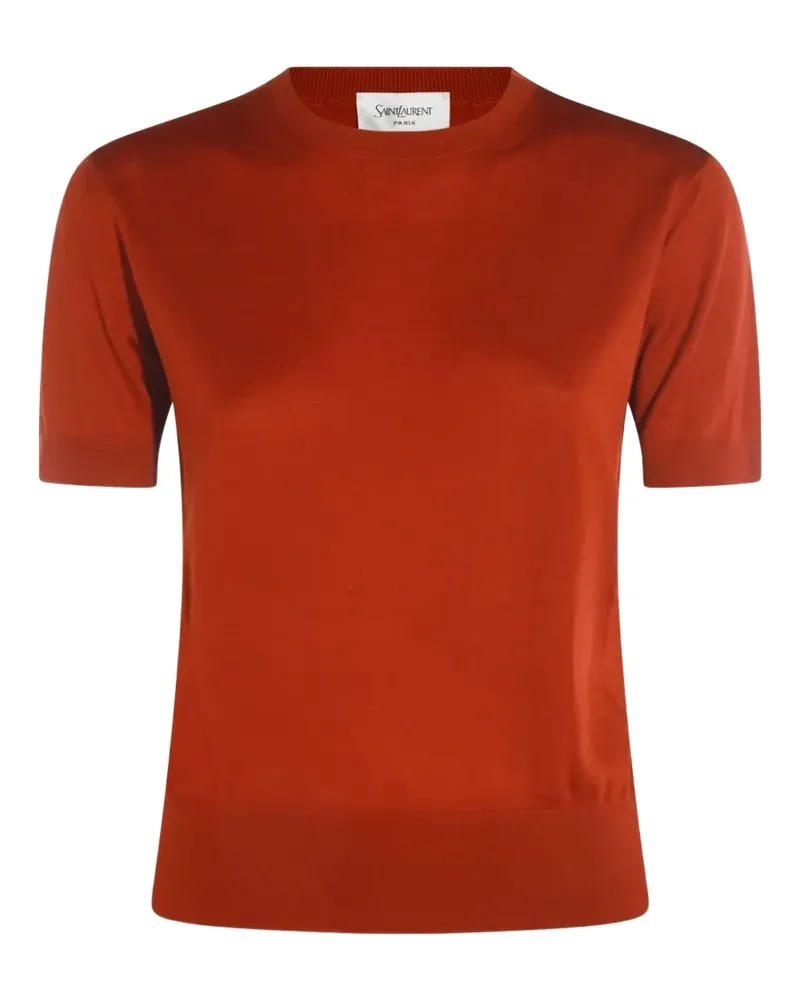 Saint Laurent Pullover mit kurzen Ärmeln - Orange Orange