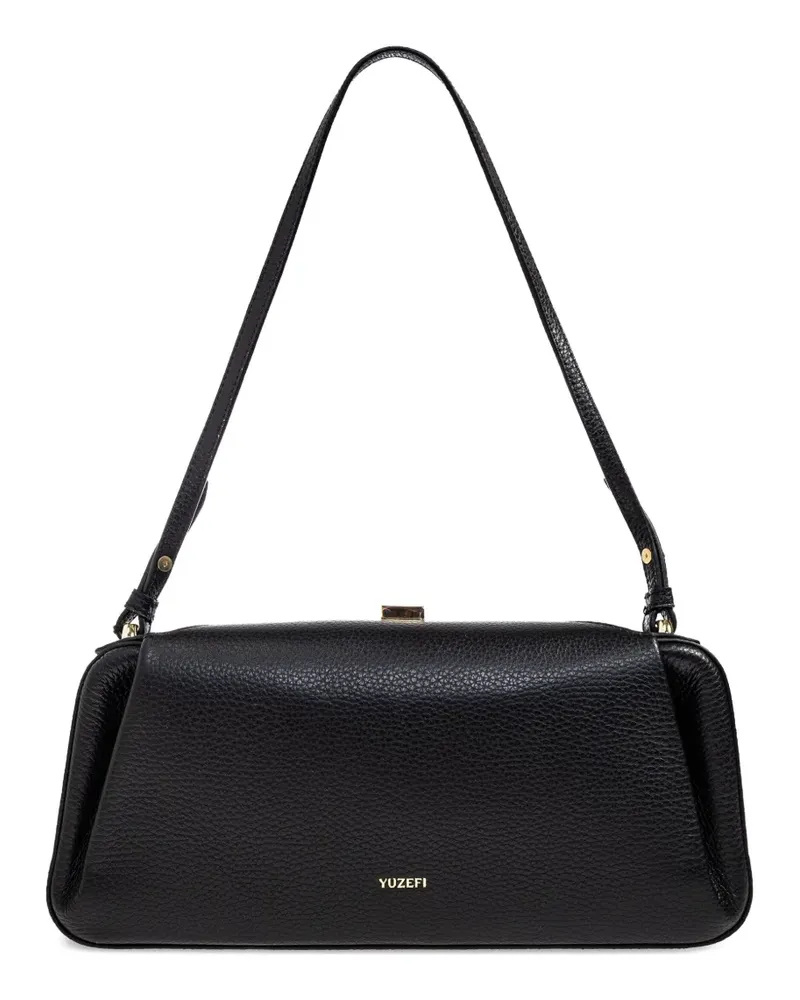 YUZEFI Strukturierte Oyster Schultertasche - Schwarz Schwarz
