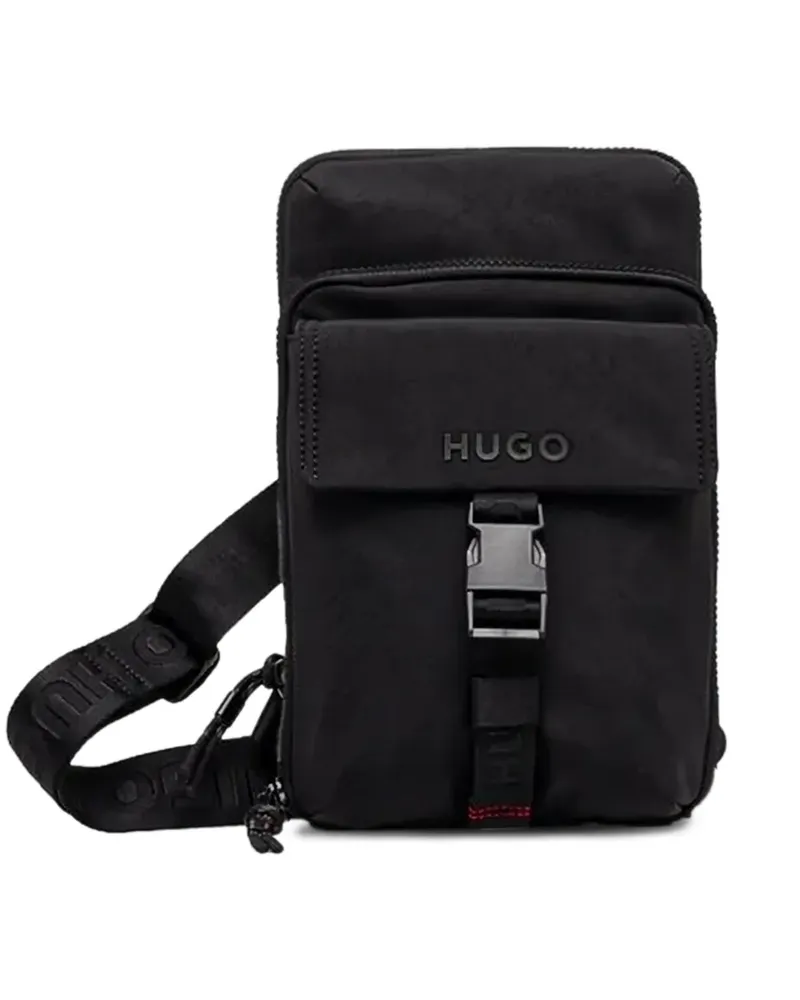 HUGO BOSS Kuriertasche mit Schnallenverschluss - Schwarz Schwarz