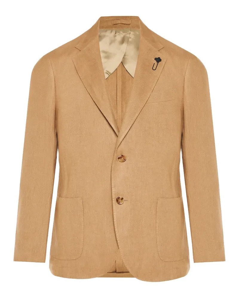 LARDINI Anzug mit Fischgrätenmuster - Nude Nude