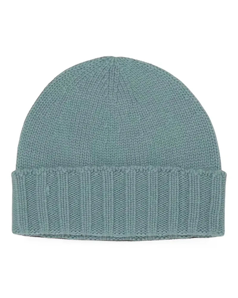 Drumohr  ribbed-knit cashmere beanie hat - Blau Blau