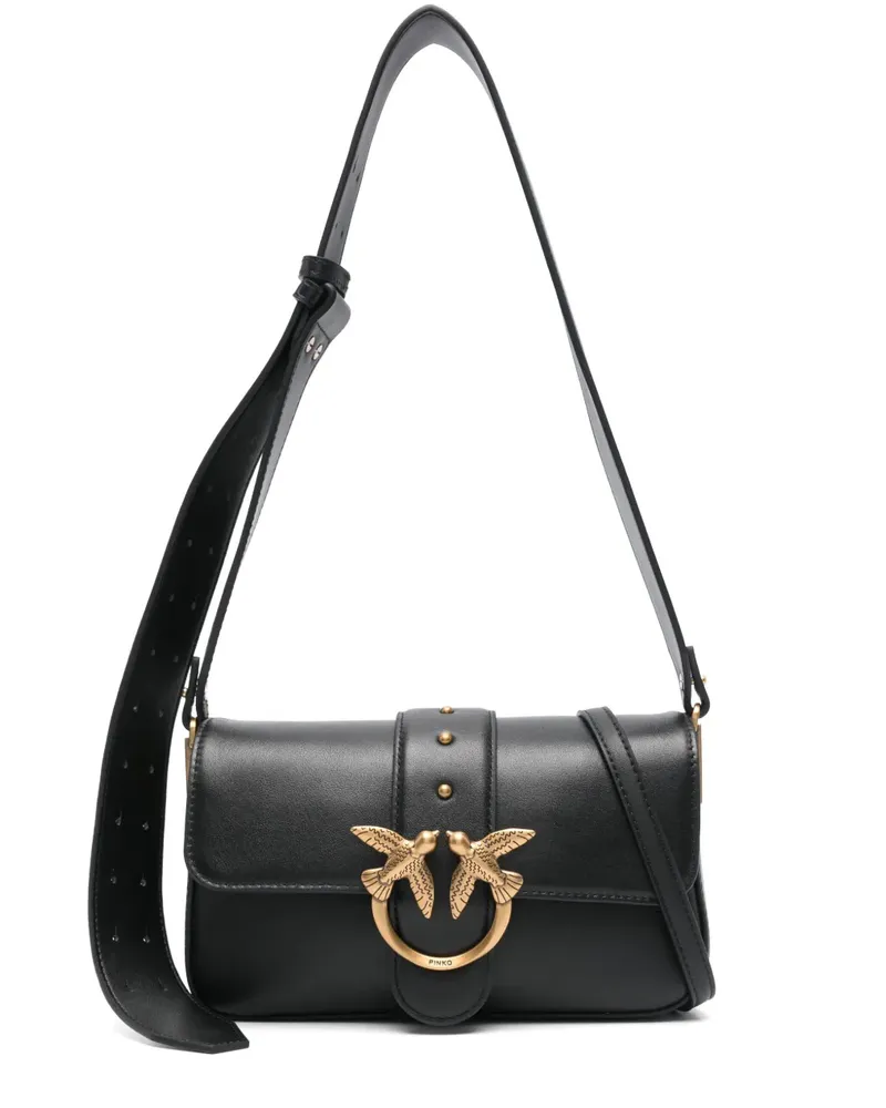 Pinko Mini Love One Slouchy Schultertasche - Schwarz Schwarz