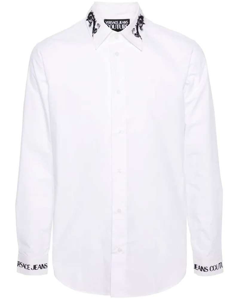 Versace Jeans Watercolour Couture Hemd - Weiß Weiß