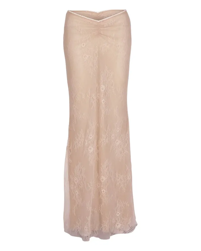 BANANHOT Balena lace skirt - Nude Nude